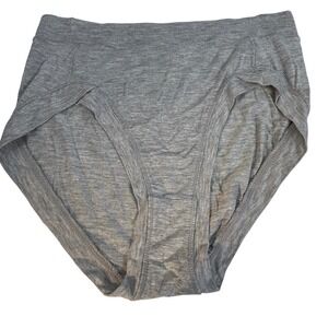 Free People Intimately Womens High Rise Brief Underwear Light Grey Size Large